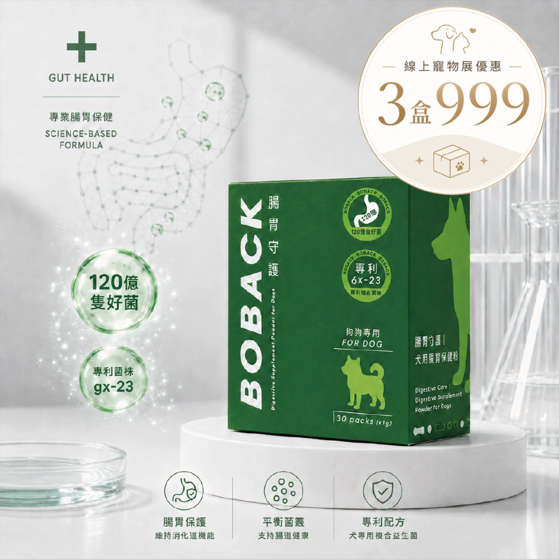 狗專用腸胃保健粉-寵物展優惠(7/3~7/12)